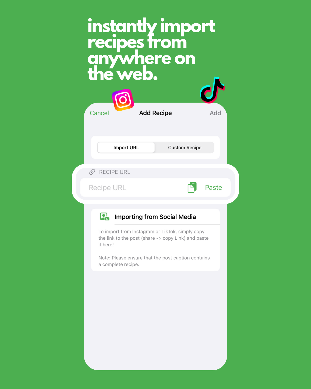 Smart Recipe Import screenshot